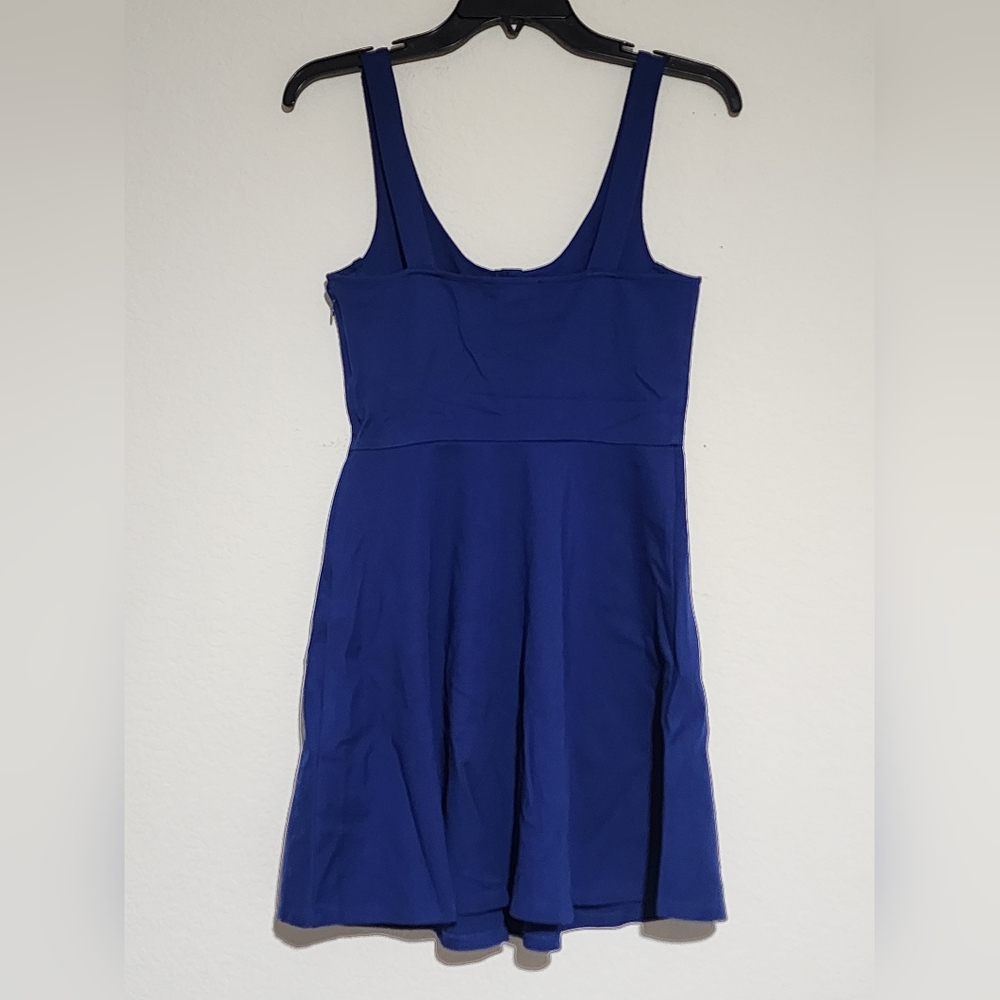 Chic Royal Blue Sleeveless Mini Dress Size Medium - Picture 2 of 7